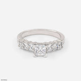 1 Carat Squarebea Diamond Ring 14K White Gold