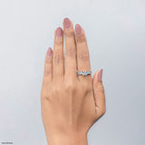 1 Carat Squarebea Diamond Ring 14K White Gold