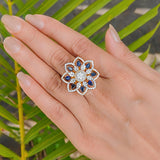 Ornate Rosette Cocktail Ring 14K Rose Gold
