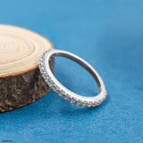 Classic Diamond Wedding Band Rings 14K Rose Gold