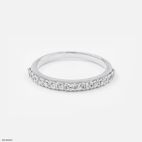 Classic Diamond Wedding Band Rings 14K White Gold