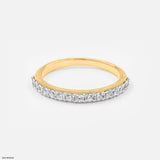 Classic Diamond Wedding Band Rings 14K Yellow Gold