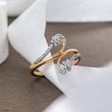 Entwined Diamond Wrap Rings 9K Yellow Gold
