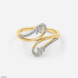 Entwined Diamond Wrap Rings 9K Yellow Gold
