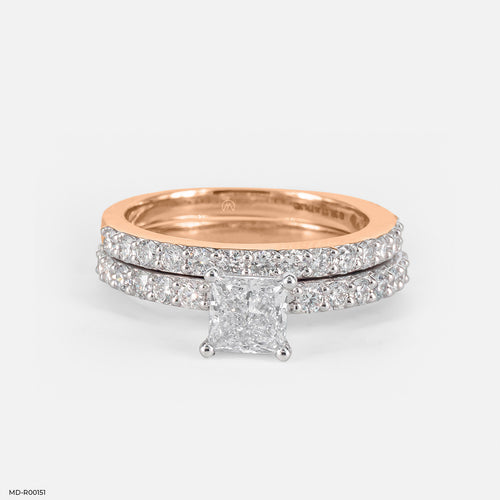 1 Carat Treasures Princessara Stackable Ring 14K Rose Gold