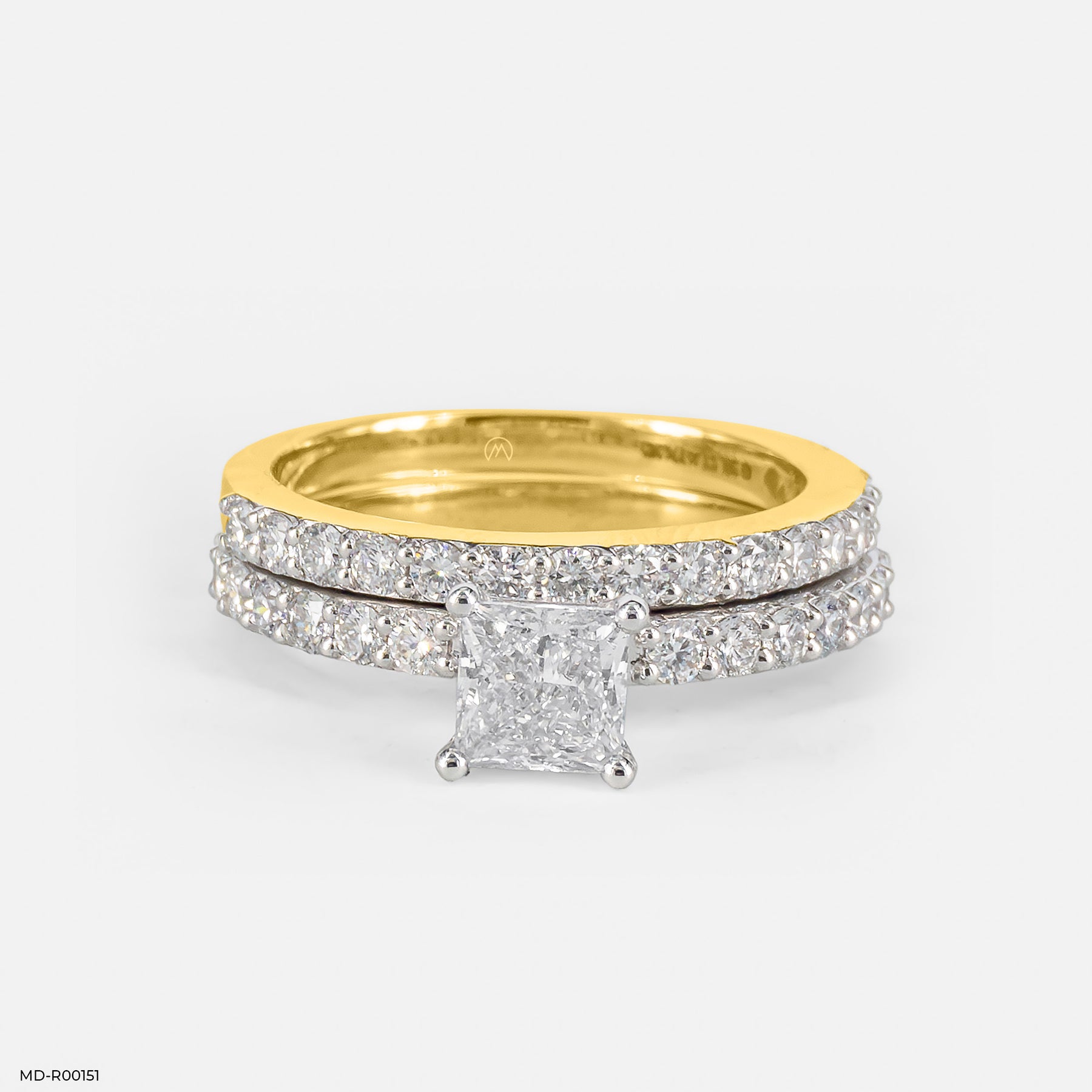1 Carat Treasures Princessara Stackable Ring 14K Yellow Gold