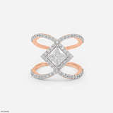 Infinity Princess-Cut Ring 14K Yellow Gold