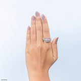 Nature Inspired Round Diamond Rings 9K Rose Gold