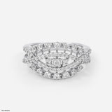 Nature Inspired Round Diamond Rings 14K Yellow Gold