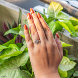 Celestial Compass Ring 9K White Gold