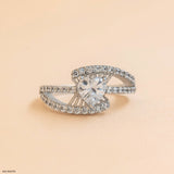 1 Carat Heart Shape Diamond Ring 14K White Gold