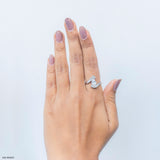 1 Carat Pear Solitaire Ring 14K White Gold