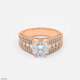 The Imperial Halo Rings 9K Rose Gold