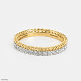 0.35 Carat Dainty Eternity Lab Diamond Ring 14K Yellow Gold
