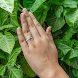 1 Carat Round Solitaire Micropave Ring Platinum 950