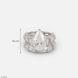 Empire Pear Solitaire Diamond Ring 9K Rose Gold