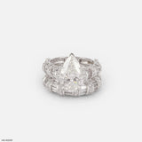 Empire Pear Solitaire Diamond Ring 9K Rose Gold