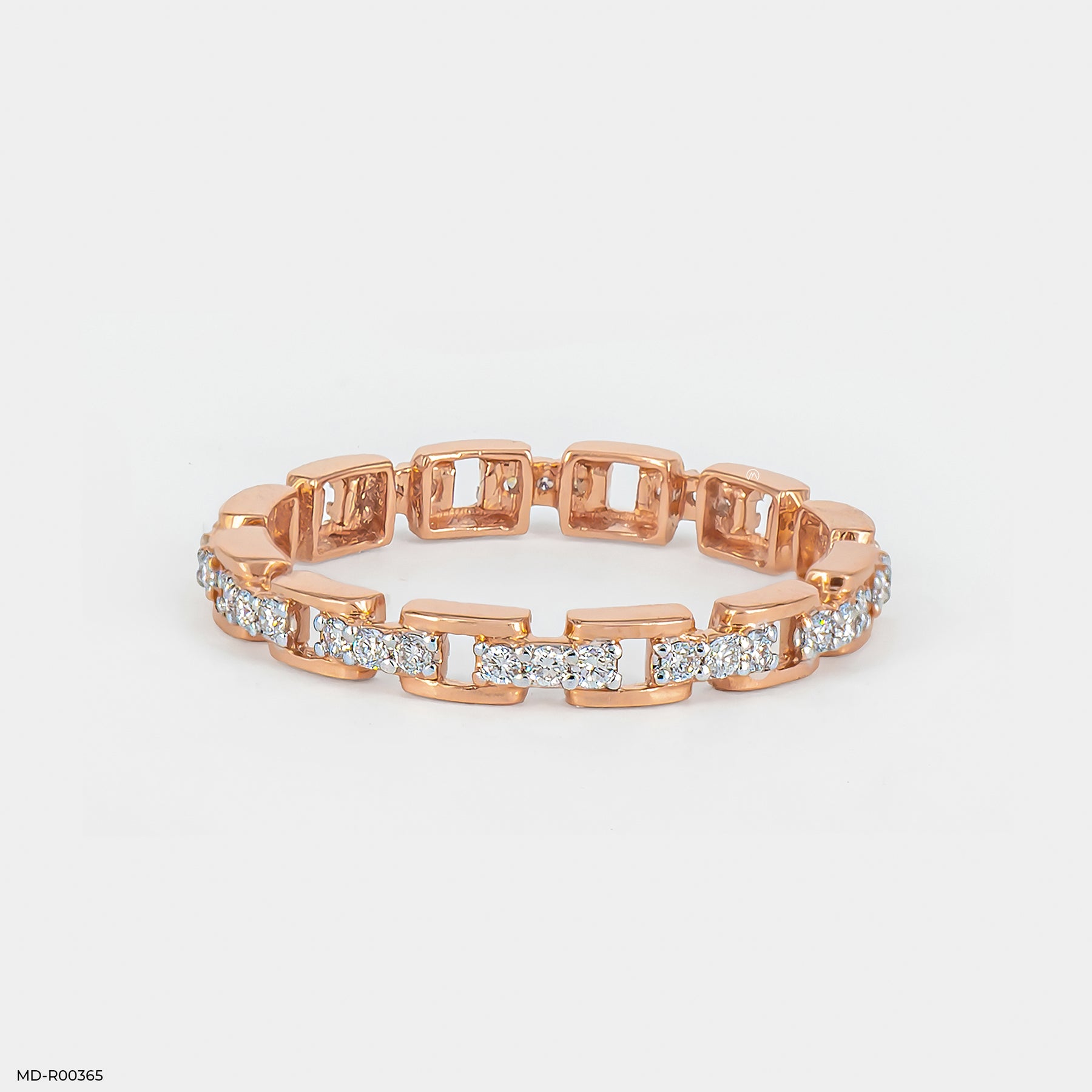 Linked Diamond Rings 14K White Gold