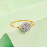 The Sunburst Cluster Ring 9K White Gold