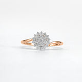 The Sunburst Cluster Ring 9K White Gold