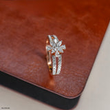 0.65 Carat Blazing Starburst Lab Diamond Ring 14K Rose Gold