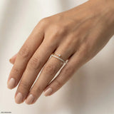 0.20 Carat Star Lab Diamond Open Band Ring 9K Yellow Gold