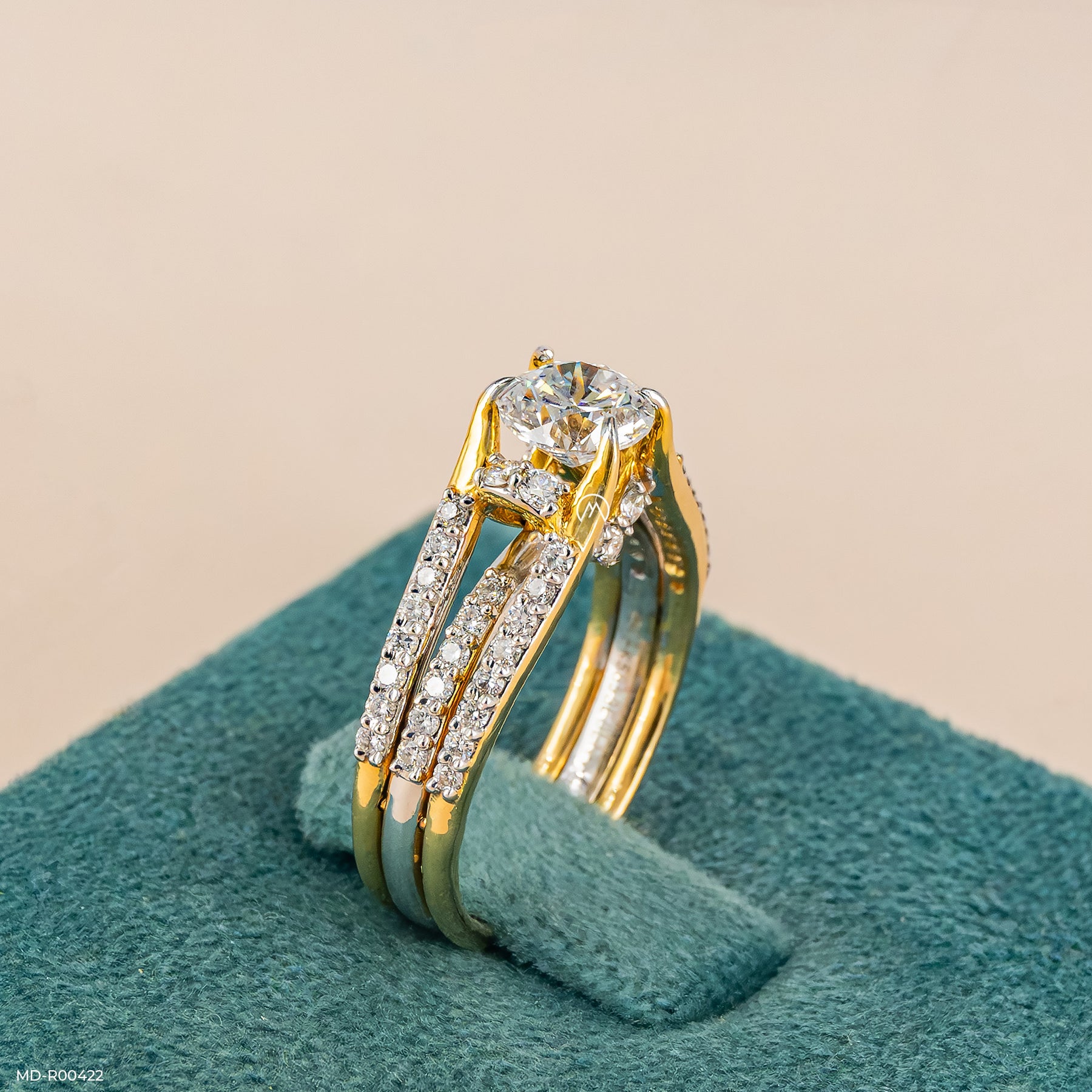 1 Carat Round Regal Diamond Ring 14K Rose Gold