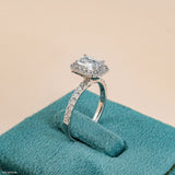 1 Carat Classic Solitaire Emerald Rings 9K White Gold