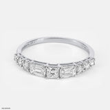 Swirling Lines Diamond Rings 14K Rose Gold