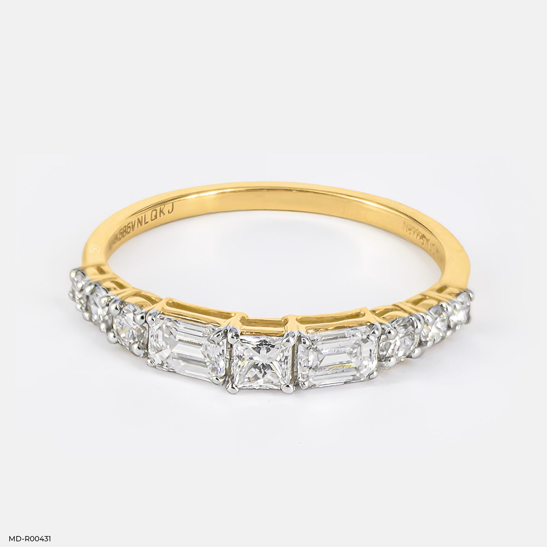 Swirling Lines Diamond Rings 14K Rose Gold