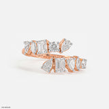 1.5 Carat Dazzling Multi-Shape Lab Diamond Ring 14K Rose Gold