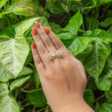 0.5 Carat Duality Polki Lab Diamond Bypass Ring 18K Yellow Gold