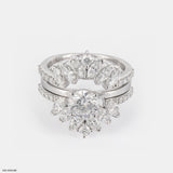 The Imperial Marquise Halo Set Ring 9K White Gold