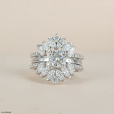 The Imperial Marquise Halo Set Ring 9K White Gold