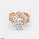 The Imperial Marquise Halo Set Ring 9K White Gold