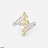 Orbiting Star Ring 14K Yellow Gold