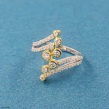 Orbiting Star Ring 14K Yellow Gold