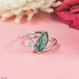 0.15 Carat Imperial Leaf Lab Diamond Ring 14K White Gold