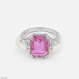 0.35 Carat Ruby Ember Diamond Rings 14K Rose Gold