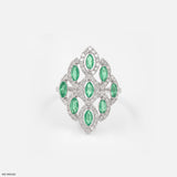 0.75 Carat Nine Jewels Lab Diamond Ring 14K White Gold