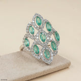 0.75 Carat Nine Jewels Lab Diamond Ring 14K White Gold