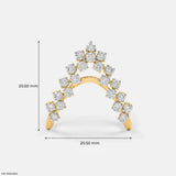 0.75 Carat V Lab Diamond Ring 14K Yellow Gold