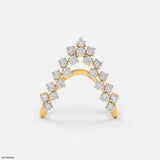 The Classic Chevron Diamond Ring 9K Yellow Gold