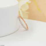 0.15 Carat Demi-Eternity Lab Diamond Band Ring 14K Rose Gold