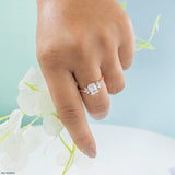 1.45 Carat Petal Solitaire Ring 14K Rose Gold