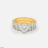 Crown Spark Solitaire Diamond Ring 9K Yellow Gold