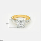 Flashy Solitaire Diamond Ring 9K White Gold