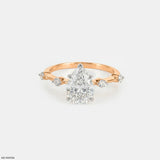 Avyra Pear Solitaire Diamond Ring Platinum 950