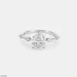 Avyra Pear Solitaire Diamond Ring Platinum 950
