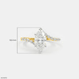 Glamorous Eye Solitaire Diamond Ring Platinum 950